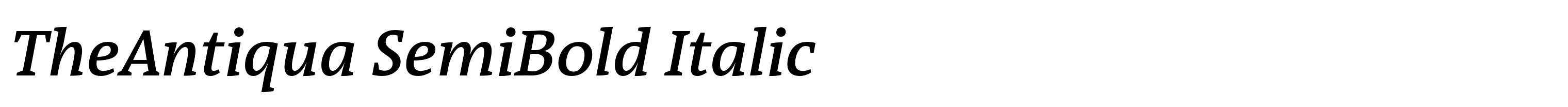 TheAntiqua SemiBold Italic